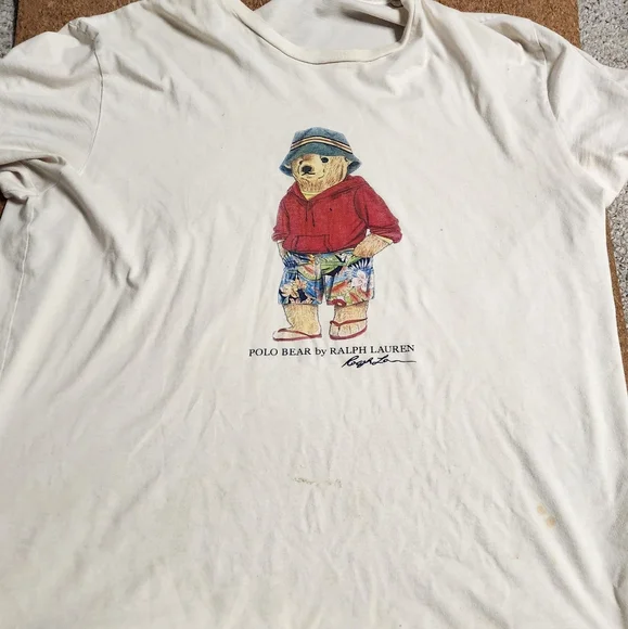 Ralph Lauren Polo bear Vintage beach shirt - Picture 1 of 4
